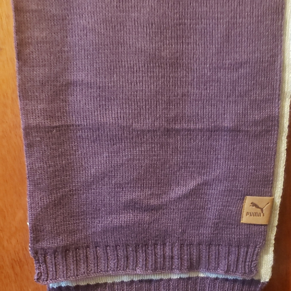 Puma Purple Knit Scarf